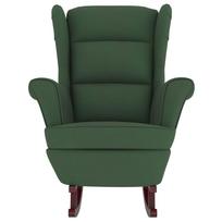 supama kede supamas kreslas - vidaXL Supamoji kėdė su atlošu, tamsiai žalias (Dark Green) - 3 nuotrauka
