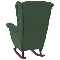 supama kede supamas kreslas - vidaXL Supamoji kėdė su atlošu, tamsiai žalias (Dark Green) - 5 nuotrauka
