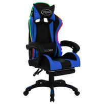 zaidimu kede led - vidaXL Žaidimų kėdė CHRVXL287996, Mėlyna ir juoda (Blue and Black) - 2 nuotrauka