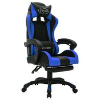 zaidimu kede led - vidaXL Žaidimų kėdė CHRVXL287996, Mėlyna ir juoda (Blue and Black) - 3 nuotrauka