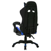 zaidimu kede led - vidaXL Žaidimų kėdė CHRVXL287996, Mėlyna ir juoda (Blue and Black) - 6 nuotrauka