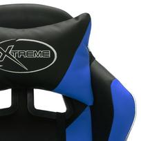 zaidimu kede led - vidaXL Žaidimų kėdė CHRVXL287996, Mėlyna ir juoda (Blue and Black) - 7 nuotrauka