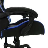 zaidimu kede led - vidaXL Žaidimų kėdė CHRVXL287996, Mėlyna ir juoda (Blue and Black) - 8 nuotrauka
