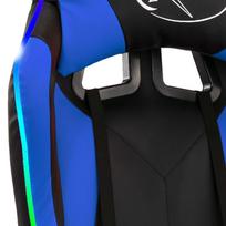 zaidimu kede led - vidaXL Žaidimų kėdė CHRVXL287996, Mėlyna ir juoda (Blue and Black) - 9 nuotrauka