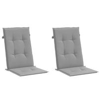kedziu pagalveles - Kėdžių užvalkalas VLX Garden Chair Cushions 43179, pilka, 1200 mm x 500 mm, 2 vnt. - 3 nuotrauka