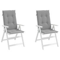 kedziu pagalveles - Kėdžių užvalkalas VLX Garden Chair Cushions 43179, pilka, 1200 mm x 500 mm, 2 vnt. - 4 nuotrauka