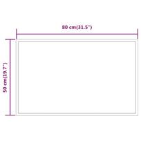 veidrodis su apsvietimu 80 80 - Veidrodis vidaXL, kabinamas, 50 cm x 80 cm, su apšvietimu (LED) - 7 nuotrauka