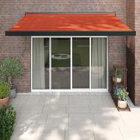 pavesines audinys - vidaXL Ištraukiama markizė, oranžinė/ruda (Orange/Brown), 3,5x2,5m - 1 nuotrauka