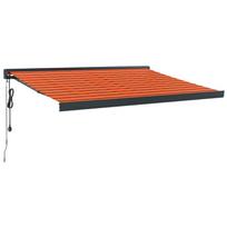 pavesines audinys - vidaXL Ištraukiama markizė, oranžinė/ruda (Orange/Brown), 3,5x2,5m - 2 nuotrauka