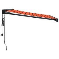 pavesines audinys - vidaXL Ištraukiama markizė, oranžinė/ruda (Orange/Brown), 3,5x2,5m - 4 nuotrauka