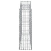 mobellex - Išlenkti gabiono krepšiai, 14vnt., 200x30x100/120cm, geležis - 5 nuotrauka