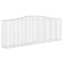 gabionai - Išlenkti gabiono krepšiai, 15vnt., 400x50x140/160cm, geležis - 3 nuotrauka