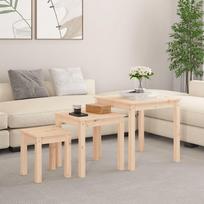 juodas stalas - Kavos staliukas VLX Solid Teak Wood 2 Piece Set 281648, rudas/juodas/pilkas, 390 mm x 390 mm x 700 mm - 1 nuotrauka