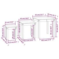 juodas stalas - Kavos staliukas VLX Solid Teak Wood 2 Piece Set 281648, rudas/juodas/pilkas, 390 mm x 390 mm x 700 mm - 11 nuotrauka
