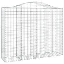 gabionai - Išlenkti gabiono krepšiai, 8vnt., 200x50x160/180cm, geležis - 3 nuotrauka