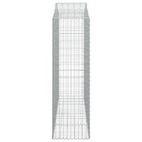 gabionai - Išlenkti gabiono krepšiai, 8vnt., 200x50x160/180cm, geležis - 5 nuotrauka