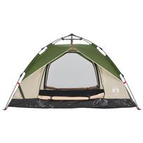 triviete palapine - vidaXL Stovyklavimo palapinė, žalia (Green), trivietė, kupolinė - 6 nuotrauka