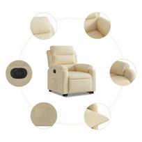 fotelis atsistoti - Fotelis vidaXL Elektrinis atsistojantis atlošiamas krėslas, kreminė (Cream) - 8 nuotrauka