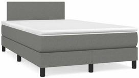 ciuzinys 120x190 cm - vidaXL Lova su spyruoklėmis ir čiužiniu, 120x190 cm, pilka (Grey) - 1 nuotrauka