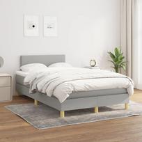 ciuzinys 120x190 cm - vidaXL Lova su spyruoklėmis ir čiužiniu, 120x190 cm, pilka (Grey) - 3 nuotrauka