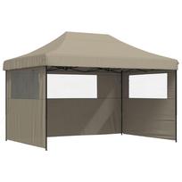 progines pavesines - vidaXL Proginė palapinė su 3 šoninėmis sienomis, taupe (Taupe) 3x6 m - 2 nuotrauka