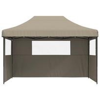progines pavesines - vidaXL Proginė palapinė su 3 šoninėmis sienomis, taupe (Taupe) 3x6 m - 3 nuotrauka