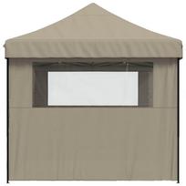 progines pavesines - vidaXL Proginė palapinė su 3 šoninėmis sienomis, taupe (Taupe) 3x6 m - 4 nuotrauka