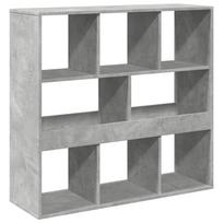 mobellex - Spintelė knygoms/kambario pertvara, betono pilka, 100x33x94,5cm - 2 nuotrauka