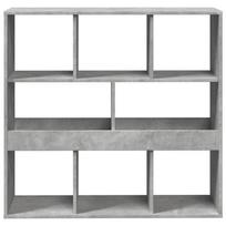 mobellex - Spintelė knygoms/kambario pertvara, betono pilka, 100x33x94,5cm - 4 nuotrauka