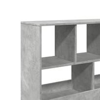 mobellex - Spintelė knygoms/kambario pertvara, betono pilka, 100x33x94,5cm - 6 nuotrauka