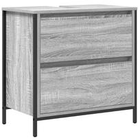 praustuvas voniai su spintele - vidaXL vonios praustuvo spintelė su stalčiais, 60 x 34,5 x 60 cm, balta (White) - 2 nuotrauka