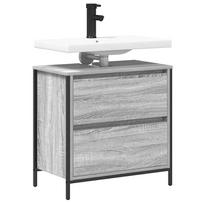 praustuvas voniai su spintele - vidaXL vonios praustuvo spintelė su stalčiais, 60 x 34,5 x 60 cm, balta (White) - 4 nuotrauka