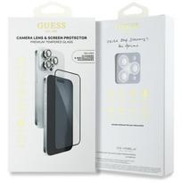 guess set - Guess BP Rhinestone 2in1 Apsauginis stiklas ekranui ir kamerai Apple iPhone 16 Pro Max - Sidabrinis (Silver) - 1 nuotrauka