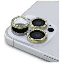 guess set - Guess BP Rhinestone 2in1 Apsauginis stiklas ekranui ir kamerai Apple iPhone 16 Pro Max - Sidabrinis (Silver) - 3 nuotrauka