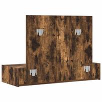 kosmetinis staliukas 70 cm - vidaXL Pakabinamas kosmetinis staliukas, rudas ąžuolas (Brown Oak), 100x40x70 cm - 8 nuotrauka