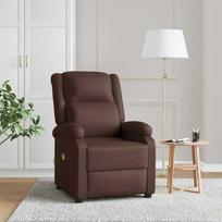 Fotelis VLX Massage 248456, rudas, 92 cm x 66 cm x 106 cm