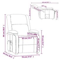atlosiami foteliai - Fotelis VLX Massage 248456, rudas, 92 cm x 66 cm x 106 cm - 11 nuotrauka