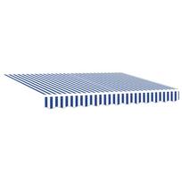 lauko pavesine balta - Automatinė ištraukiama markizė, mėlyna ir balta, 300x250cm - 4 nuotrauka