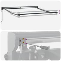 lauko pavesine balta - Automatinė ištraukiama markizė, mėlyna ir balta, 300x250cm - 10 nuotrauka