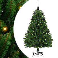 dirbtine eglute su led - Dirbtinė Kalėdų eglutė su 150 LED Žalia 150 cm PVC ir metalas - Atgauk 20% - 2 nuotrauka