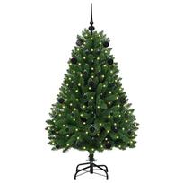 dirbtine eglute su led - Dirbtinė Kalėdų eglutė su 150 LED Žalia 150 cm PVC ir metalas - Atgauk 20% - 3 nuotrauka