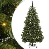 dirbtine eglute su led - Dirbtinė Kalėdų eglutė su 300 LED Žalia 210 cm PVC ir metalas - 2 nuotrauka