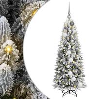 dirbtine eglute su led - Dirbtinė Kalėdų eglutė su 150 LED s stovu Balta 120 cm - 2 nuotrauka