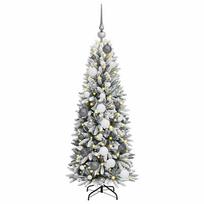 dirbtine eglute su led - Dirbtinė Kalėdų eglutė su 150 LED s stovu Balta 120 cm - 3 nuotrauka