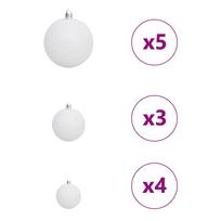 dirbtine eglute su led - Dirbtinė Kalėdų eglutė su 150 LED s stovu Balta 120 cm - 7 nuotrauka