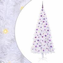 dirbtine eglute su led - Dirbtinė Kalėdų eglutė su 300 LED Balta 210 cm PVC ir Plienas - Atgauk 20% - 2 nuotrauka