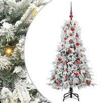 dirbtine eglute pe - Dirbtinė Sulankstoma Kalėdų Eglutė Balta 120 cm PE ir PVC - 2 nuotrauka
