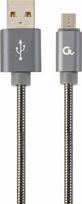 micro usb b 2 0 - Gembird Premium USB To Micro USB Spiral Metal Grey 2m - 1 nuotrauka