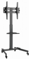 Gembird TVS-55T-01 Televizoriaus stovas su ratukais (pakreipiamas), 32"-55", Juodas (Black)