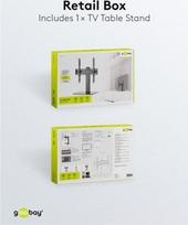 70 televizoriui - Laikiklis Goobay 59508 Tabletop TV Stand Basic Fix, 32-70", Juodas (Black) - 1 nuotrauka